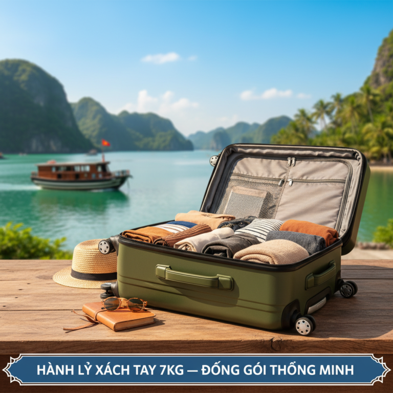 Hành lý xách tay 7kg — đóng gói thông minh