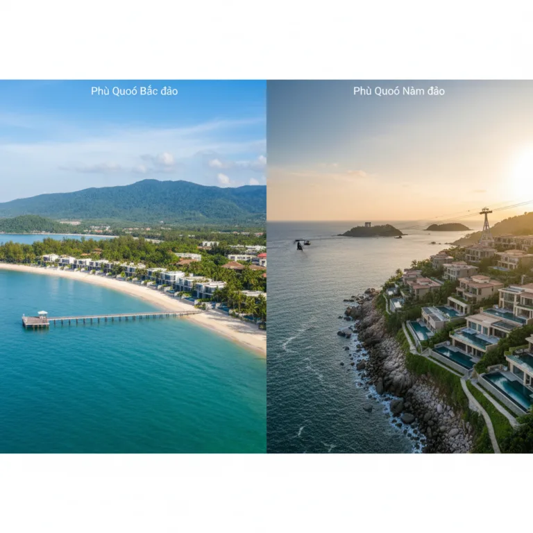 So sánh resort Phú Quốc Bắc đảo và Nam đảo 2026